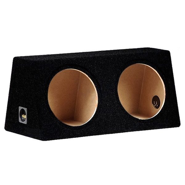 Double 12 Inch Subwoofer Bass Sub Box Sealed Enclosure - Black