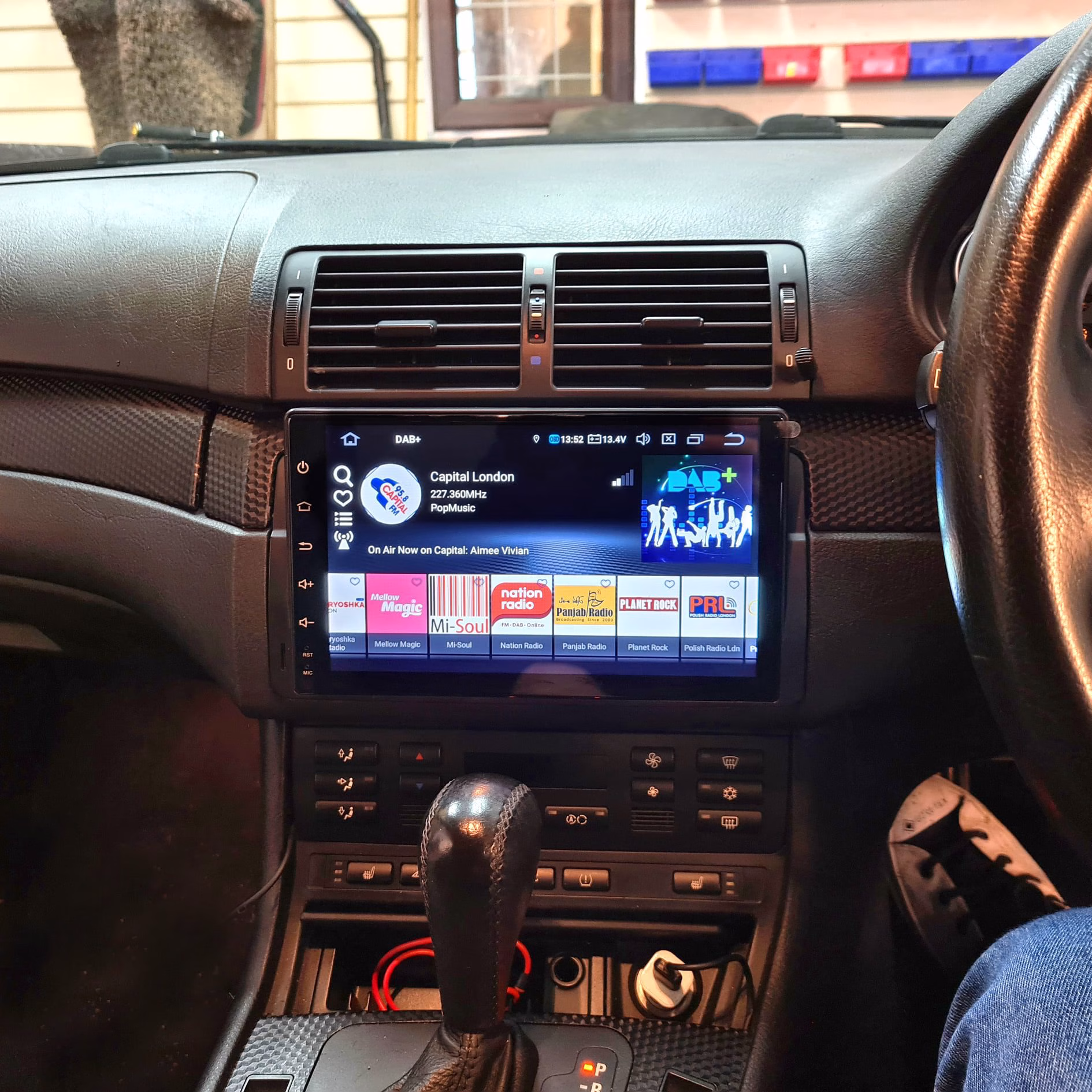 Android Multimedia Player with 9″ Display Built-in Apple CarPlay and Android Auto Custom Fit for BMW E46 BMW...