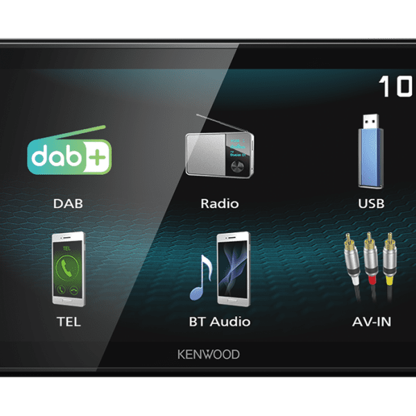 DMX125BT Kenwwod 6.8” WVGA Digital Media AV Receiver with Bluetooth Built-in Car Audio - incarmusic.co.uk