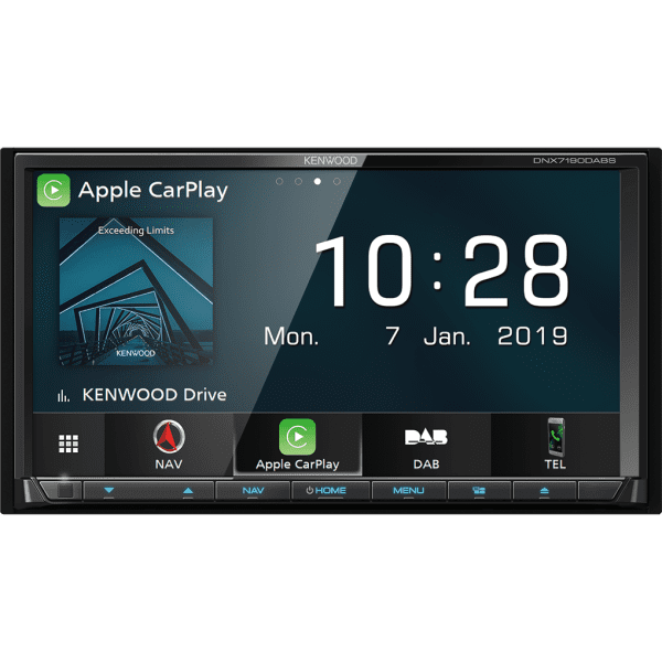 KENWOOD DNX 7190DABS 7.0" Touchscreen Car Stereo with CarPlay Android Auto with built-in Navigation
