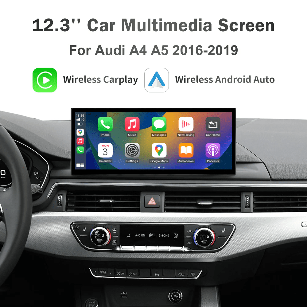 Image 8.9″ / 12.3″ Car Multimedia Linux Screen with Apple CarPlay & Android Auto For AUDI Q5 2009-2017 with MIB, Low-end,...
