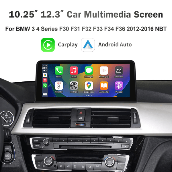 10.25" / 12.3" Car Multimedia Linux Screen with Apple CarPlay & Android Auto For BMW 3 4 Series 2004-2019 with CCC/CIC/NBT/EVO System