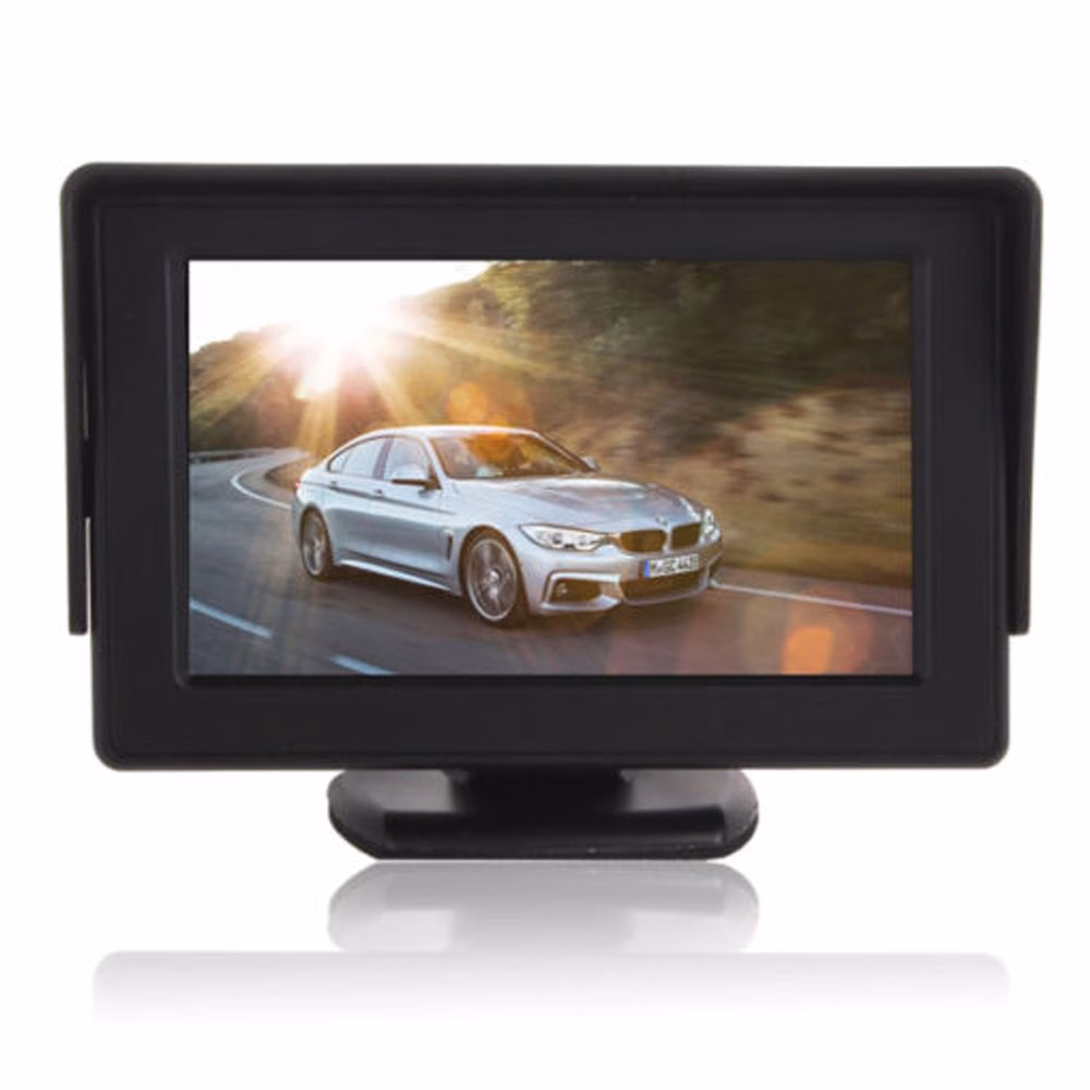 4.3 Inch 12v In Car Dash Monitor Screen with Rearview Reverse Parking Camera Kit Camera Packages & Kits pa_make -...