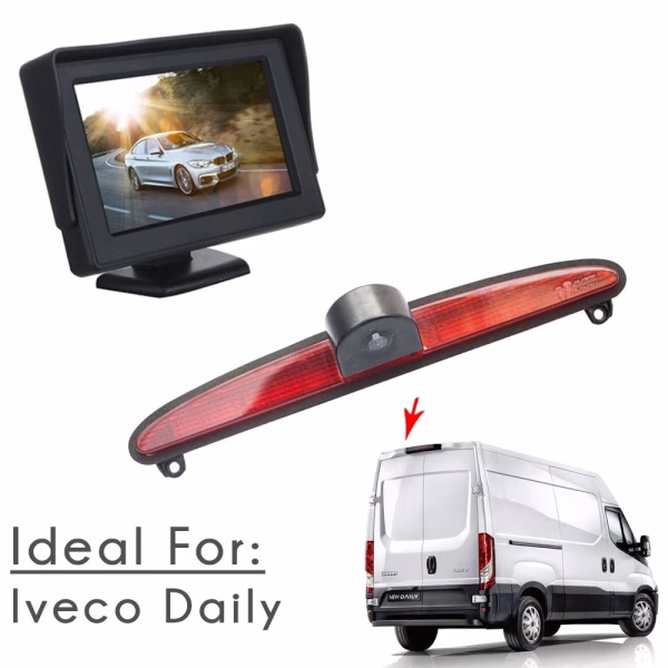 4.3 Inch Monitor & Rear Brake Light Parking Camera Kit For Iveco Daily 2014 Onwards
