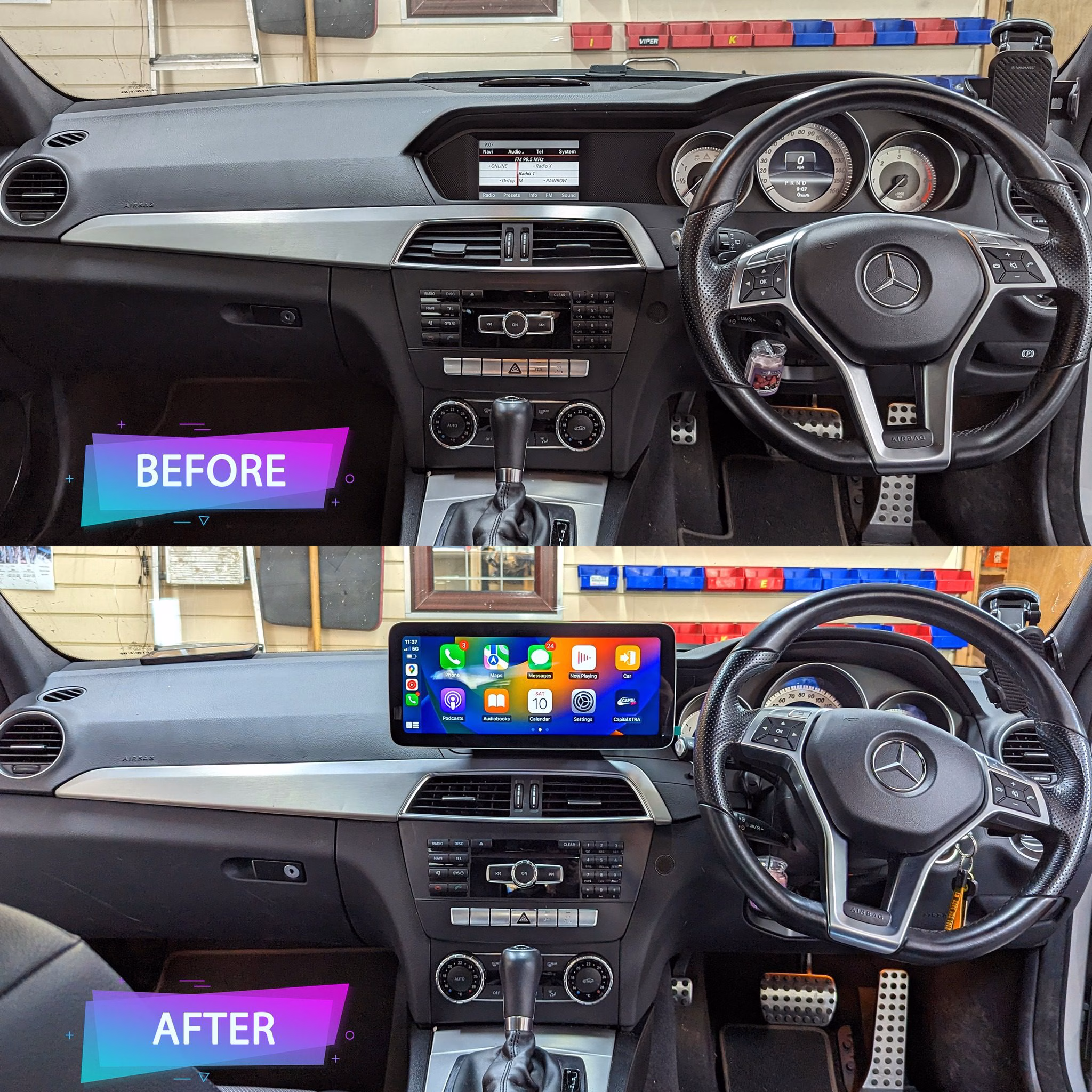 10.25″ Car Multimedia Navigation Android System For Mercedes C-Class (W204) NTG 4.0/4.5/4.7 System Mercedes...