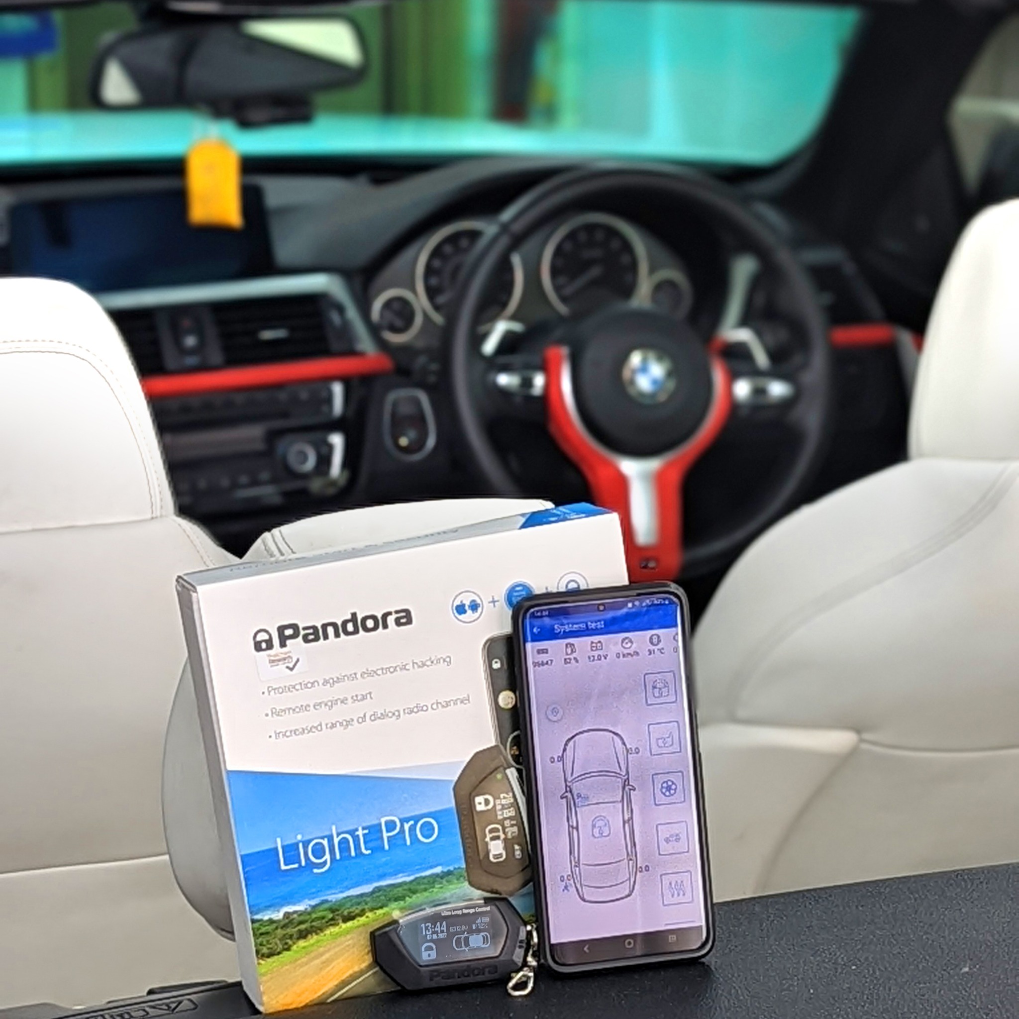 Pandora Light Pro V2 Pager Car Alarm with Alert Notifications, Shock, Tilt Sensor, Bluetooth Phone Control & App - Image 6