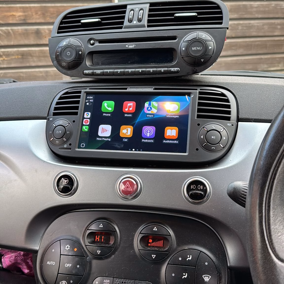 Android Multimedia Car Stereo with 7″ Display Built-in Apple CarPlay & Android Auto Custom Fit for Fiat 500 2007-2015 Fiat...