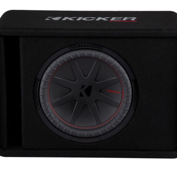 Kicker 48VCWR122 1000W Peak (500W RMS) 12” CompR Series Single Vented Subwoofer Enclosure - incarmusic.co.uk
