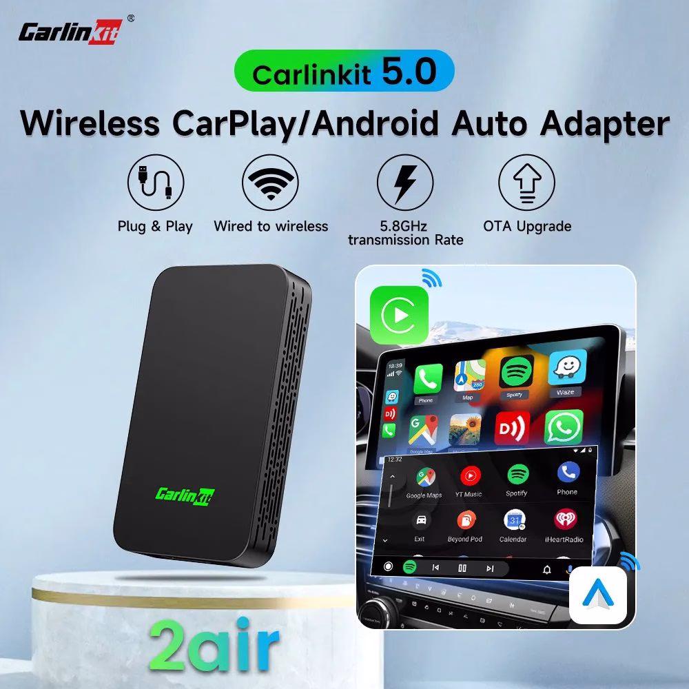 CarlinKit 5.0 2air Factory Wired CarPlay & Wired Android Auto to Factory Wireless Apple CarPLay & Wireless Android Auto...