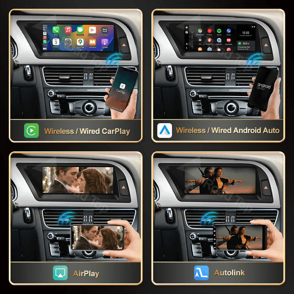 Image 8.9″ / 12.3″ Car Multimedia Linux Screen with Apple CarPlay & Android Auto For AUDI Q5 2009-2017 with MIB, Low-end,...