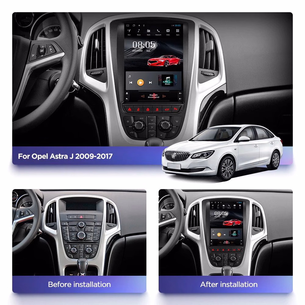 9.7″ Android Vertical Screen Carplay Multimedia Tesla Style GPS NAVIGATION Radio Player for Vauxhall Astra J (2010-2015)...