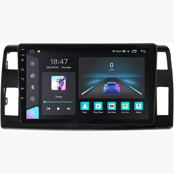 10.2" Android Carplay Radio Multimedia Player with USB, AUX, Navigation GPS Stereo For Toyota Previa 3 III XR50 Estima 2006 - 2019 Black Frame