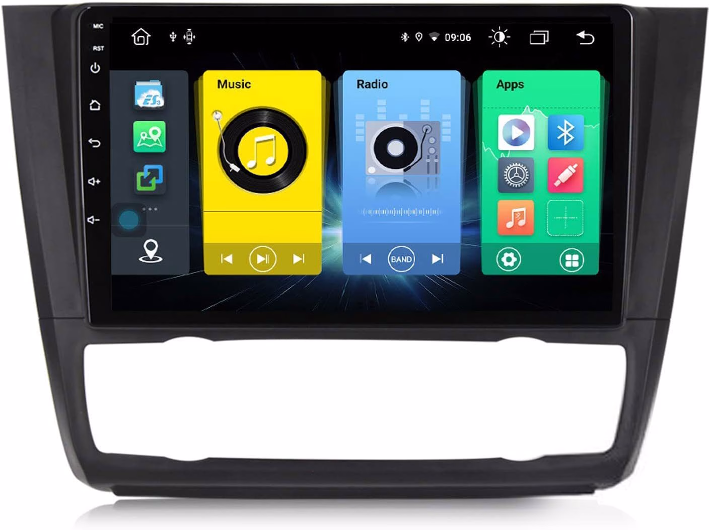 9″ GPS Navigation Radio Android Carplay System Car Multimedia Player With Bluetooth, Wifi, Usb, Aux For BMW 1 Series E81...