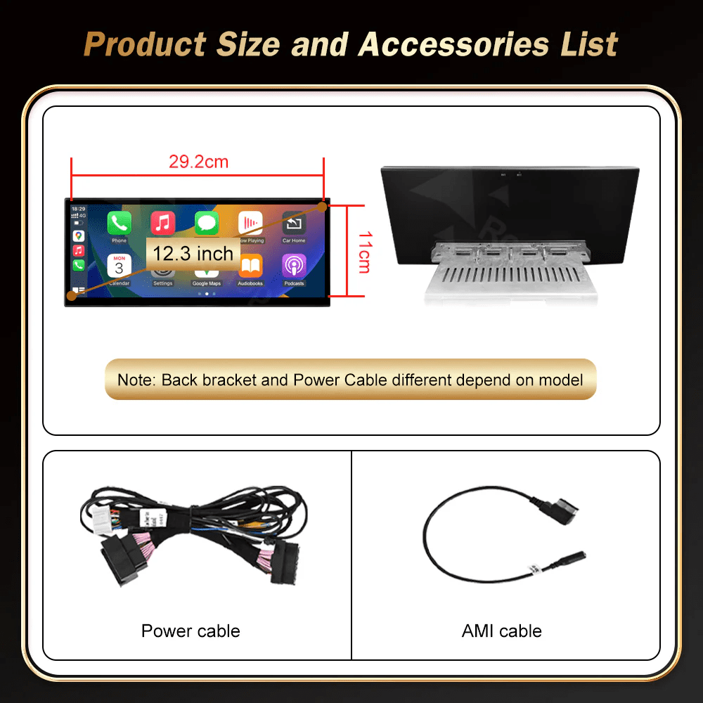 8.9″ / 12.3″ Car Multimedia Linux Screen with Apple CarPlay & Android Auto For AUDI Q5 2009-2017 with MIB, Low-end, High-end...