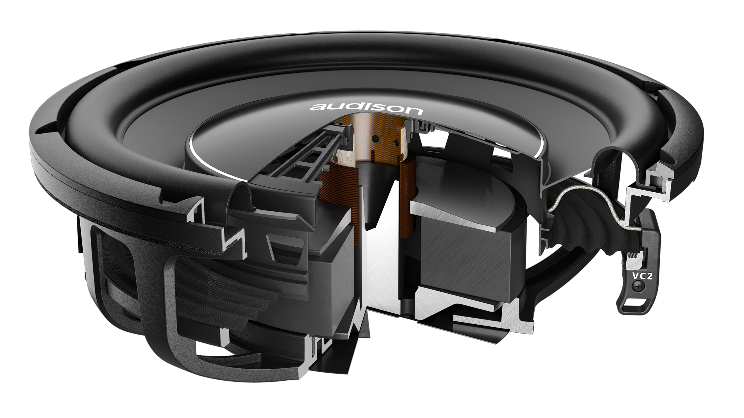 Audison Voce II – AV 12 D2 II Subwoofer Driver | Slim | 300 mm | Grille included - incarmusic.co.uk