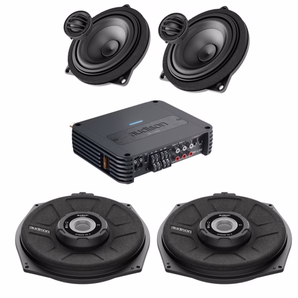 BMW 1 2 3 5 6 7 Series X1 X3 X5 X6 Car Audio Upgrade for Front door speakers & Subwoofer including Amplifier -...