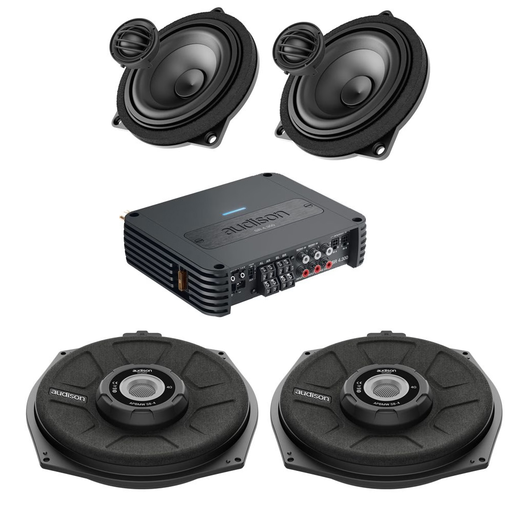 BMW 1 2 3 5 6 7 Series X1 X3 X5 X6 Car Audio Upgrade for Front door speakers & Subwoofer including Amplifier -...