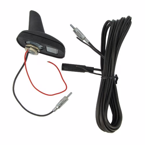 Universal Shark Fin Style Car Radio Aerial AM FM Amplified Antenna + Cable