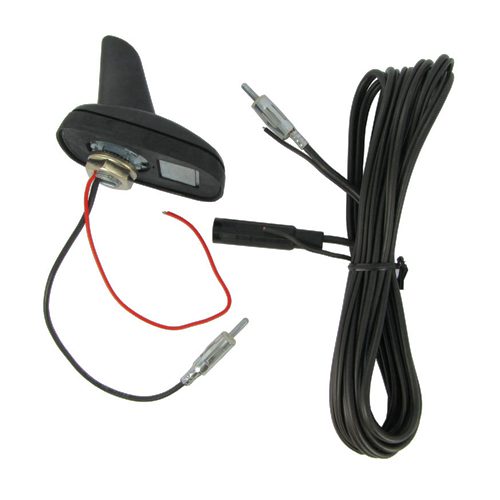 Universal Shark Fin Style Car Radio Aerial AM FM Amplified Antenna + Cable