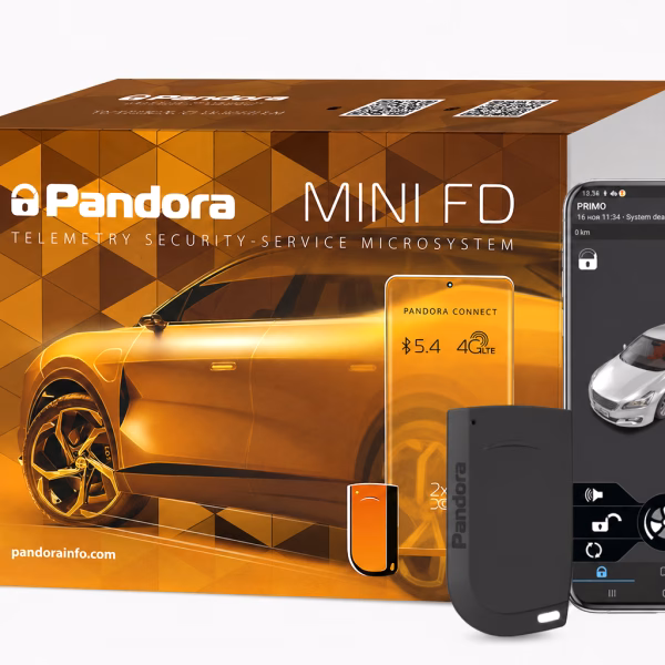 Pandora Mini FD V5 Insurance Approved Car Alarm System with Shock Tilt Motion Sensor Immobiliser Tag and Phone App -...