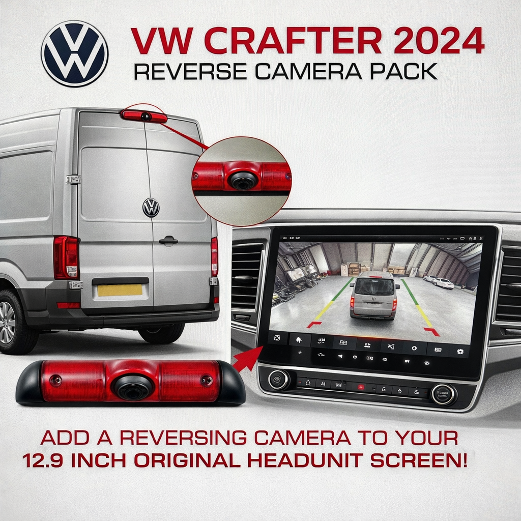 VW Crafter Front & Rear Camera Kit for 12.9 inch Screen - incarmusic.co.uk