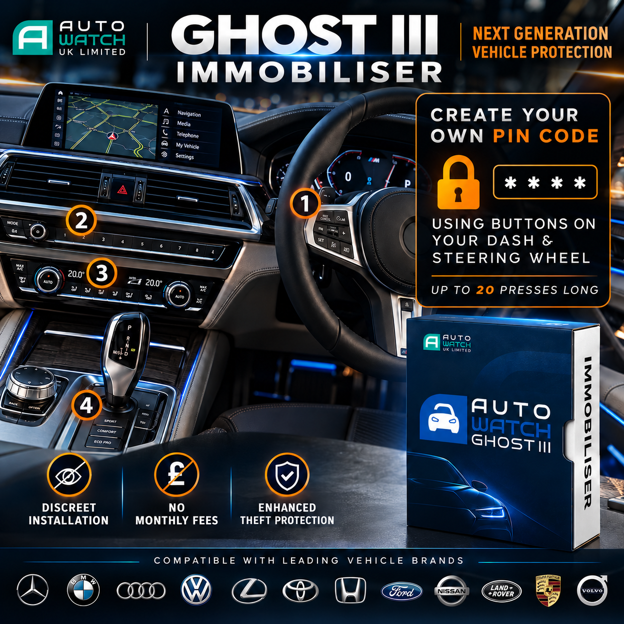 Autowatch GHOST 3 Immobiliser Tassa Approved Key Clone Theft Protection — view main · Security / Safety | incarmusic.co.uk