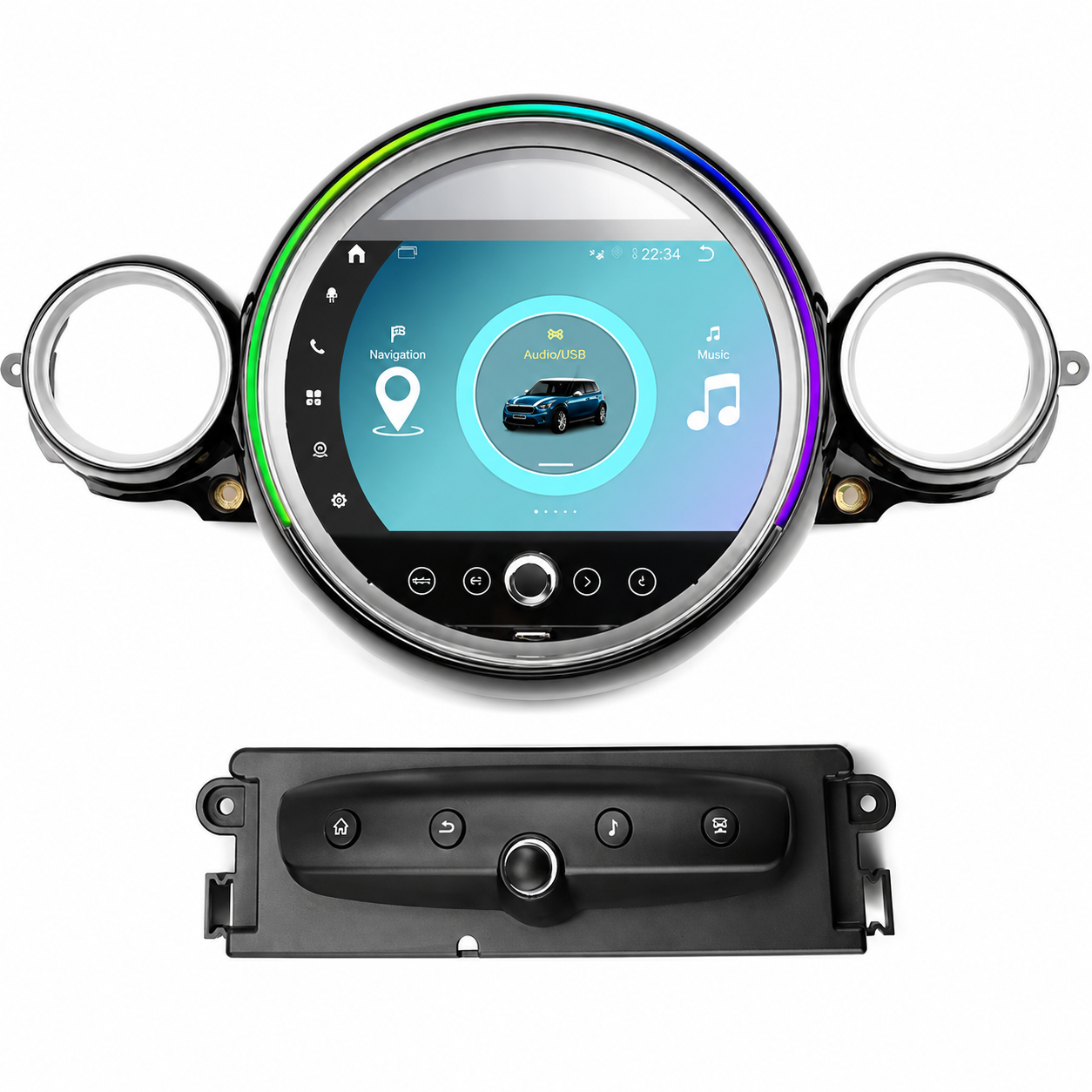 Image 9″ Android CarPlay GPS Navigation Stereo Multimedia Player Custom Fit For BMW Mini Cooper R56 R57 F55 F56 F57...