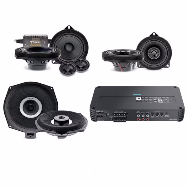 Focal BMW Car Audio Upgrade Speaker & Subwoofer Kit + 5ch Amplifier and Wiring Kit - incarmusic.co.uk