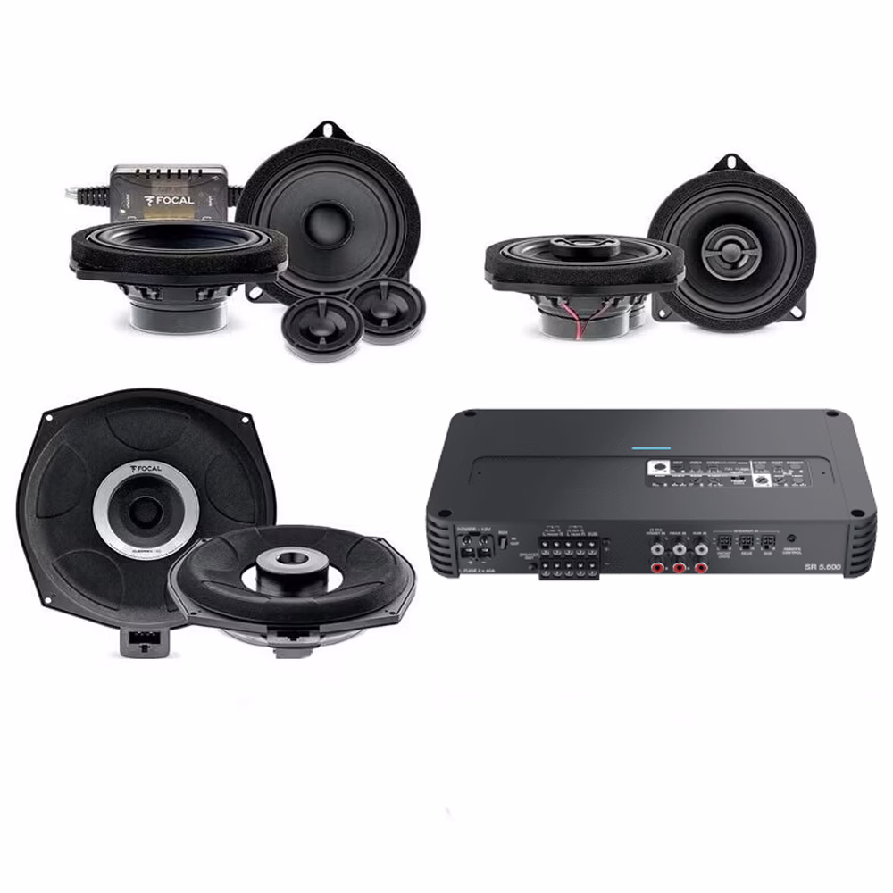 Focal BMW Car Audio Upgrade Speaker & Subwoofer Kit + 5ch Amplifier and Wiring Kit - incarmusic.co.uk