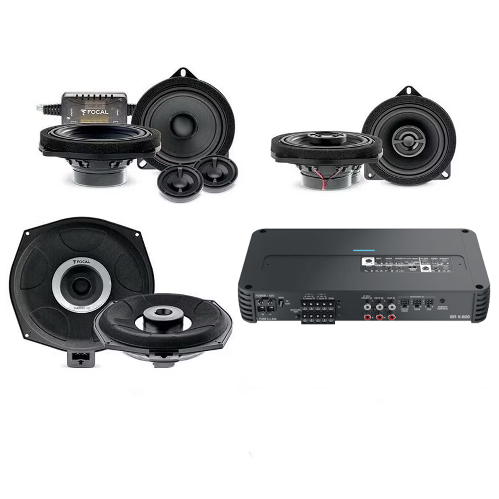 Focal BMW Car Audio Upgrade Speaker & Subwoofer Kit + 5ch Amplifier and Wiring Kit - incarmusic.co.uk