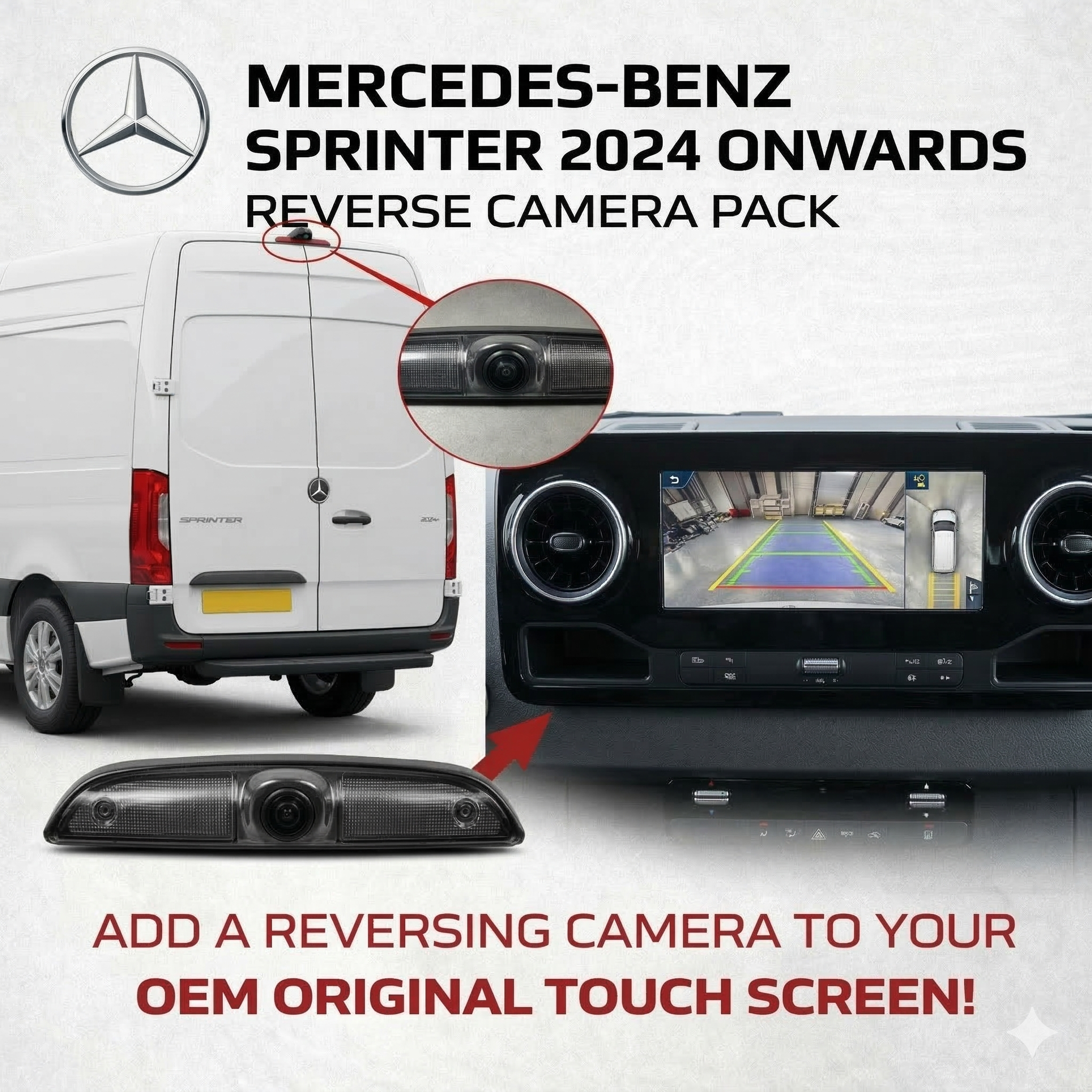 Mercedes Sprinter 2024 Front & Rear Camera Integration kit - incarmusic.co.uk