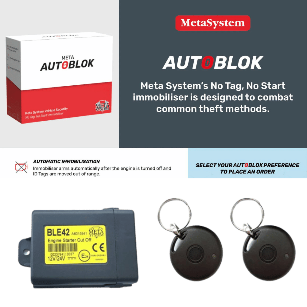 Meta AUTOBLOK Car Immobiliser Single Circuit Engine Cut off with Tag - incarmusic.co.uk