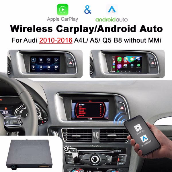 Wireless Apple CarPlay Android Auto For Audi A4 A5 Q5 (B8)