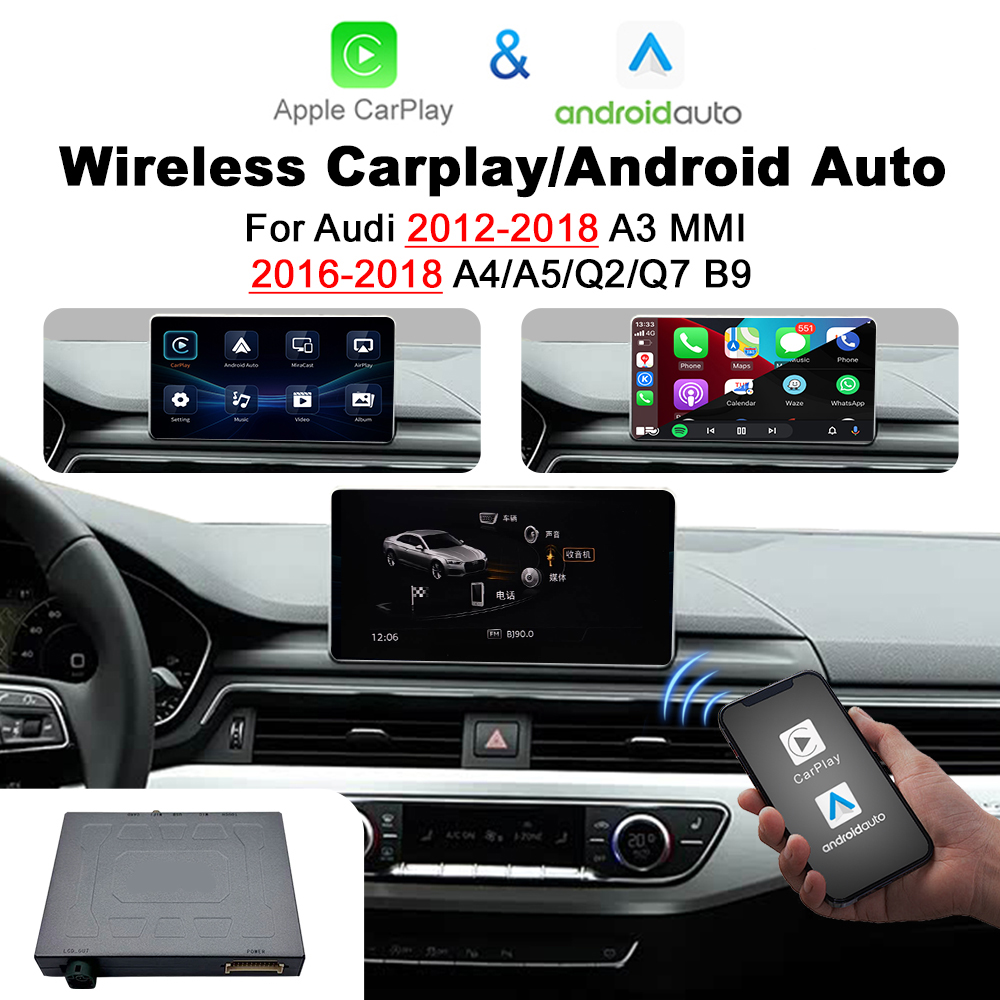 Wireless Apple CarPlay Android Auto For Audi A3 A4 A5 Q2 Q5 Q7 B9 MIB MMI 3G
