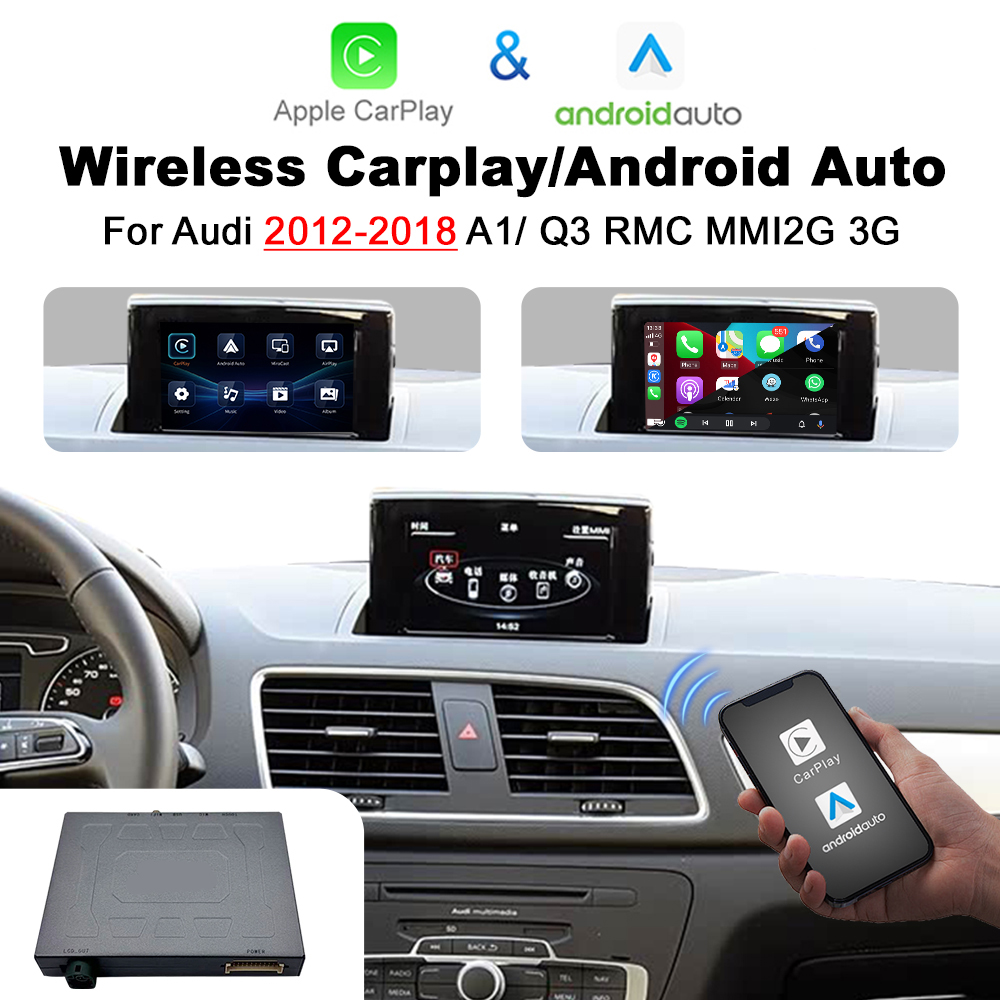 Wireless Apple CarPlay Android Auto For Audi A1 Q3 RMC MMI 2G 3G 2012-18