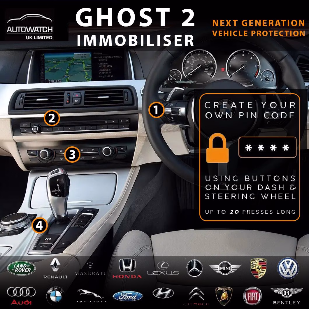 Autowatch GHOST 2 Immobiliser Tassa Approved Key Clone Theft Protection - incarmusic.co.uk