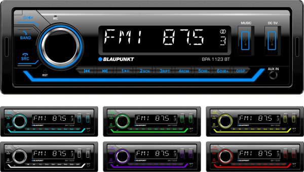 BLAUPUNKT BPA1123BT Single Din Mechless Bluetooth Car Stereo
