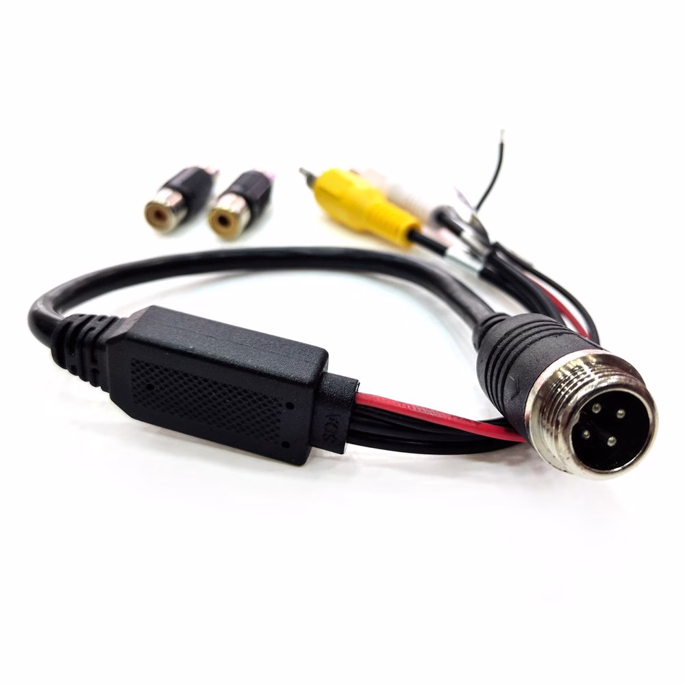 4 Pin Male Aviation to RCA AV Cable Lead Adaptor Convertor For CCTV Reverse Cams Accessories pa_make - incarmusic.co.uk
