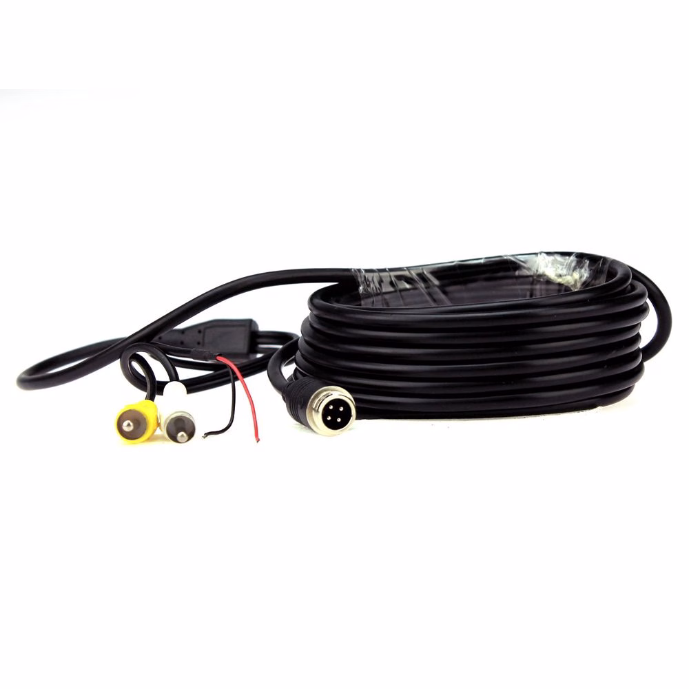 5 Meter 4Pin Male to Male RCA AV Cable Lead Adaptor For CCTV & Reverse Cameras - incarmusic.co.uk