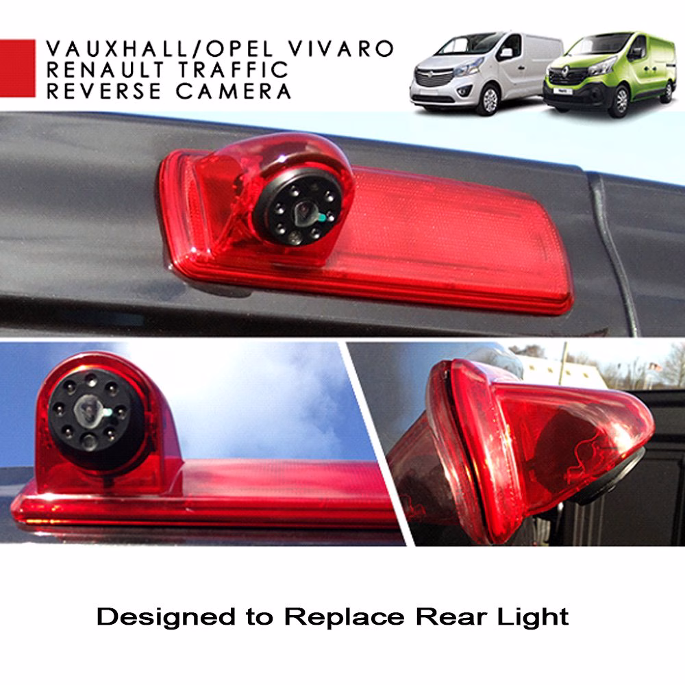 Renault Trafic Van High Level Brake Light Rear View Parking Reverse Camera - incarmusic.co.uk