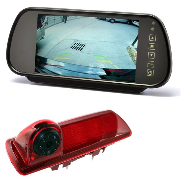 7" Mirror Monitor Screen + Van Brake Light Parking Camera For Vivaro, Trafic