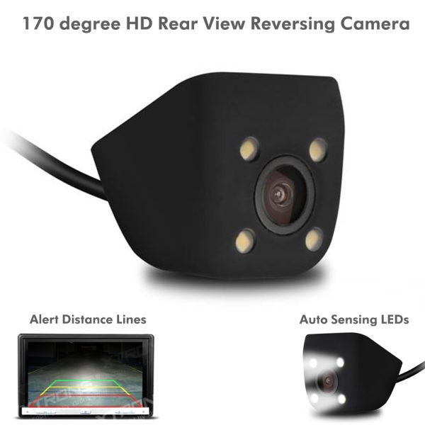 Universal 12V Rear View Reverse Day/Night Car Parking Camera With 4 LED Lights