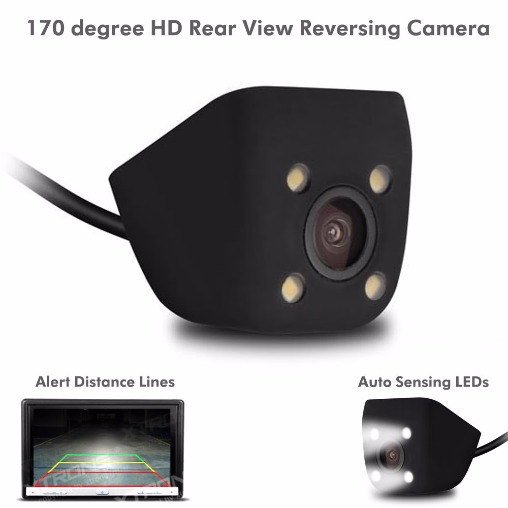 Universal 12V Rear View Reverse Day/Night Car Parking Camera With 4 LED Lights - incarmusic.co.uk