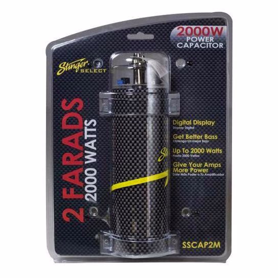 SSCAP2M Stinger Carbon Fibre 2 Farad Digital Power Capacitor 2000W