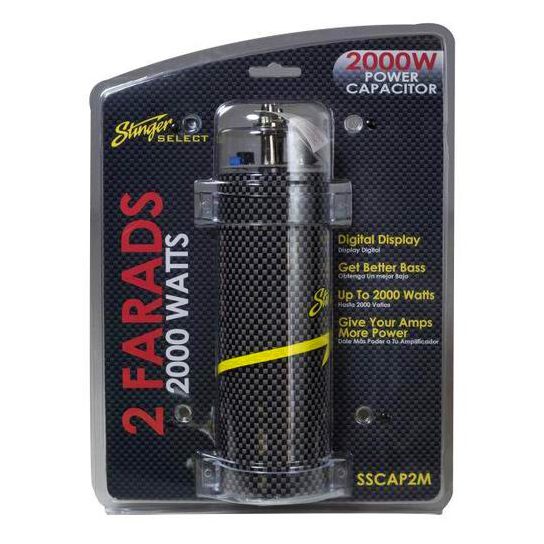 SSCAP2M Stinger Carbon Fibre 2 Farad Digital Power Capacitor 2000W