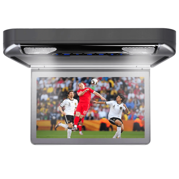 CR133HD 13.3" HD Widescreen Car DVD Player Roof Screen Grey with USD SD HDMI Input & Games