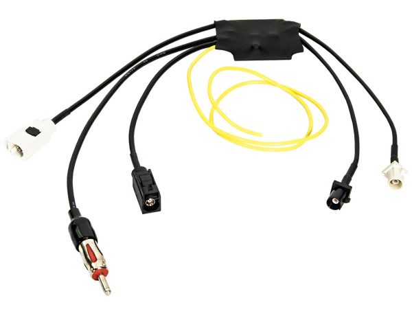 CT27BM01 Fakra to Fakra Antenna Adapter with additional Male DIN connector for BMW 3,4 Series
