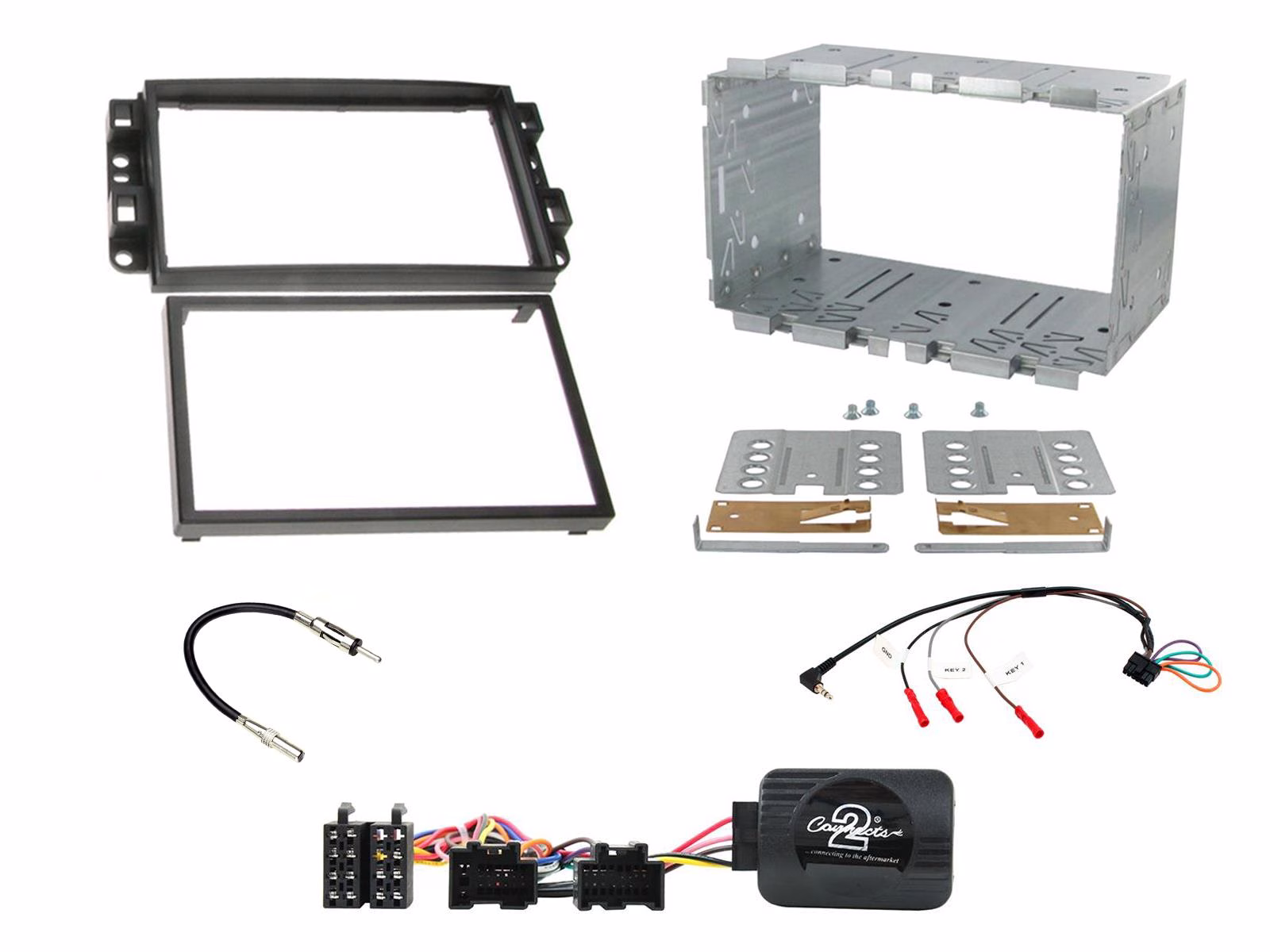 Chevrolet Captiva Aveo Double Din Steering Control Car Stereo Fascia Fitting Kit - incarmusic.co.uk