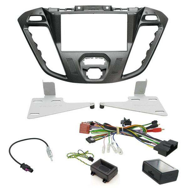 Ford Transit Custom 2014> Double Din Car Stereo Facia Adaptor Panel Fitting Kit