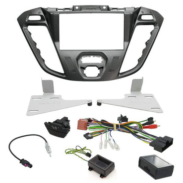 Ford Transit Custom Double Din Car Stereo Fascia Panel Fitting Kit + Switch